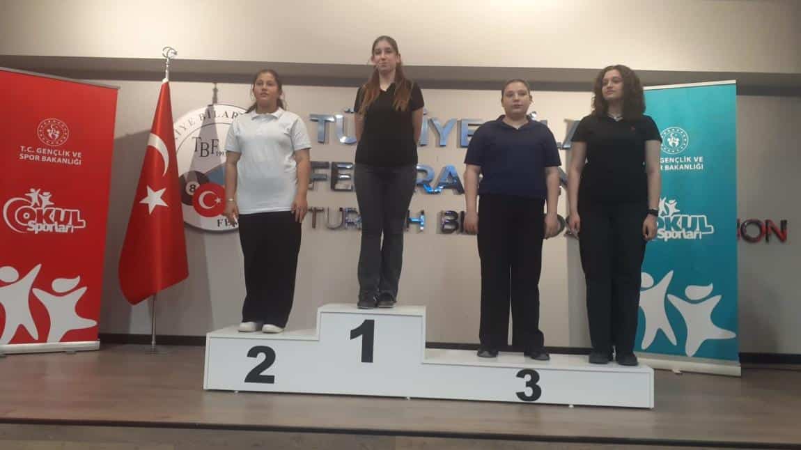 Okul Sporları Yıldızlar Bilardo Türkiye Birinciliğini Kazanan Öğrencimiz: Tuğçe Erol